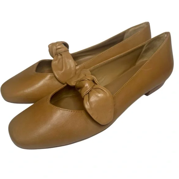 Bernardo Emersyn Tan Bow Flats Size 9 - Picture 3 of 6